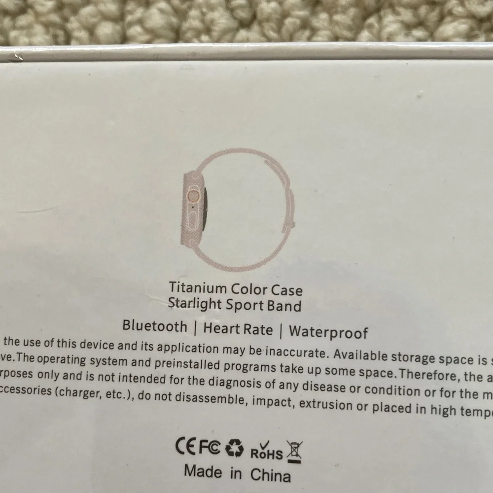 Rose Gold Smart Watch Starlight Sport Band Bluetooth Heart Rate Titanium $199